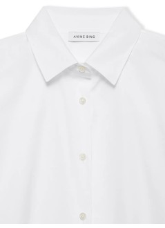 anine bing camiseria mujer essie shirt - a0711028wti26 white