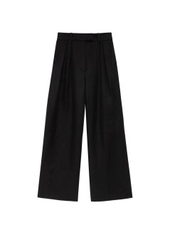 anine bing pant  womanlou trouser - a0312488blk33 black