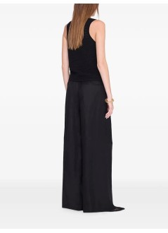 anine bing pant  womanlou trouser - a0312488blk33 black