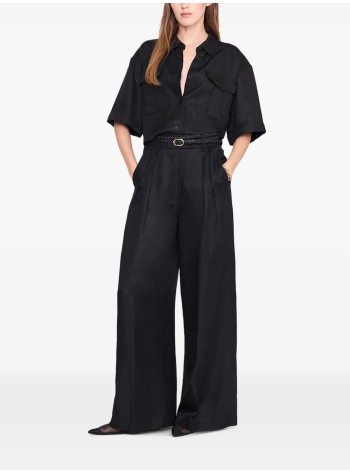 anine bing blusa mujer edith shirt - a0712487blk33 black 2