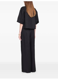 anine bing blusa mujer edith shirt - a0712487blk33 black