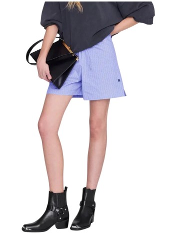anine bing pantalon corto mujer ramy short - a0312483str19 washed blue 2