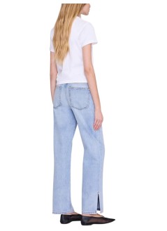 anine bing top mujer shelley tee - a0812680wti26 white