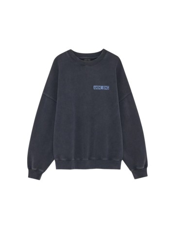 anine bing sudadera mujer miles sweatshirt palm - a0812599wbl1 black