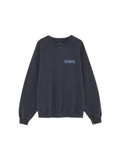 anine bing sweater womanmiles sweatshirt palm - a0812599wbl1 black