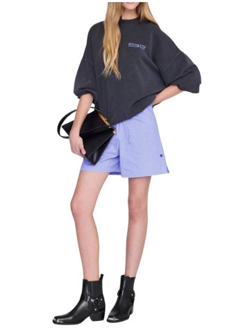 anine bing sudadera mujer miles sweatshirt palm - a0812599wbl1 black 2
