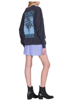 anine bing sweater womanmiles sweatshirt palm - a0812599wbl1 black
