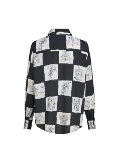 karl lagerfeld t-shirt womanprinted fluid blouse - b3w11017 a48