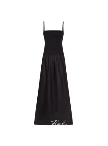 karl lagerfeld dress womansignature woven maxi dress - b3w46023 999