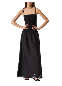 karl lagerfeld vestido mujer signature woven maxi dress - b3w46023 999