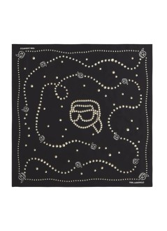 karl lagerfeld neckwear womanikon karl pearls silk scarf - b3w33038 101