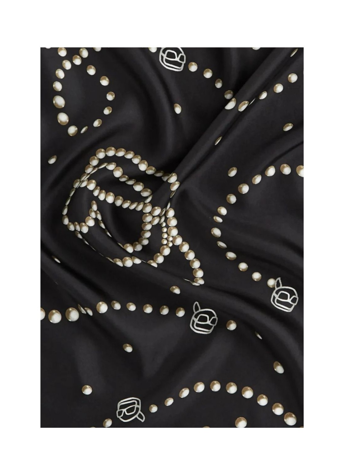 karl lagerfeld neckwear womanikon karl pearls silk scarf