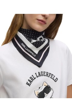 karl lagerfeld neckwear womanikon choup silk scarf - b3w33037 999