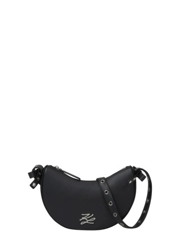karl lagerfeld crossbody womank/autograph sm halfmoon cb bow - b3w30049 1rc