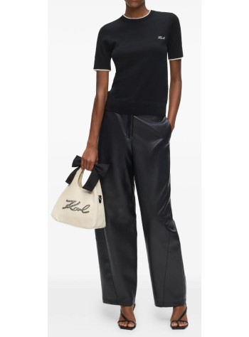 karl lagerfeld handbag mujer k/signature ribbon bow shp - b3w50009 106 2