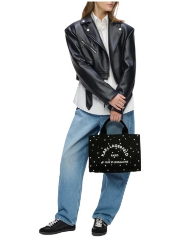 karl lagerfeld crossbody womank/rsg square pearls md tote - b3w50022 999 2