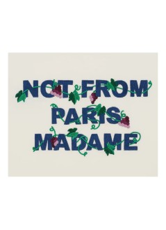 drôle de monsieur t-shirt manvine embroidered slogan t-shirt - lts327co248ow off white