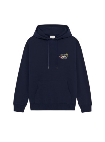 drôle de monsieur sudadera hombre vine embroidered slogan hoodie - lho208co127ny navy