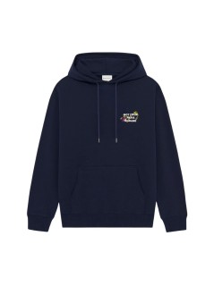drôle de monsieur sudadera hombre vine embroidered slogan hoodie - lho208co127ny navy