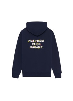 drôle de monsieur sudadera hombre vine embroidered slogan hoodie - lho208co127ny navy