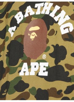 bape t-shirt man1st camo college tee m - 1l80109008 green