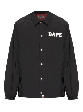 bape outerwear mancollege coach jacket m - 1l80140008 black