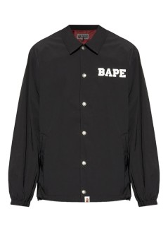 bape outerwear hombre college coach jacket m - 1l80140008 black