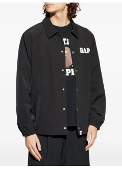 bape outerwear hombre college coach jacket m - 1l80140008 black