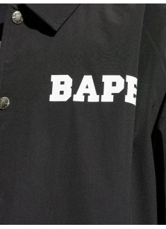 bape outerwear hombre college coach jacket m - 1l80140008 black