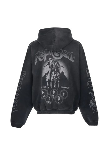 represent sudadera hombre beach boys endless summer zip through hoodie - mlm101224 stained black 2