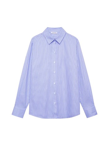 anine bing camiseria mujer essie shirt - a0712484str19 washed blue