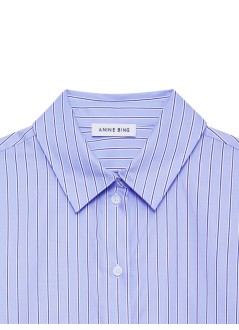 anine bing camiseria mujer essie shirt - a0712484str19 washed blue