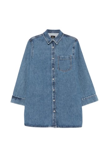 anine bing vestido mujer mary dress long sleeve - a0212259whd91 blue