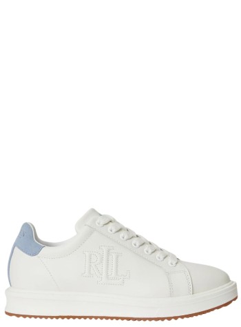 polo ralph lauren sneaker mujer ainsley-sneakers-low top lace - 802979188006 snow white dust blue