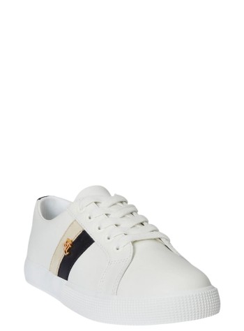 polo ralph lauren sneaker mujer janson ii-sneakers-low top lace - 802979187001 snw wht black sand dune 2