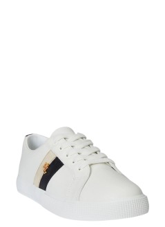 polo ralph lauren sneaker mujer janson ii-sneakers-low top lace - 802979187001 snw wht black sand dune