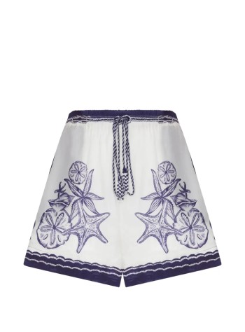 farm rio pantalon corto mujer coast scarf off-white shorts - 360774 25246