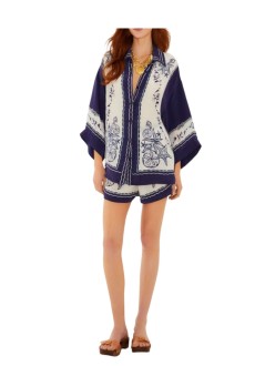 farm rio short pant womancoast scarf off-white shorts - 360774 25246