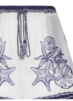 farm rio short pant womancoast scarf off-white shorts - 360774 25246