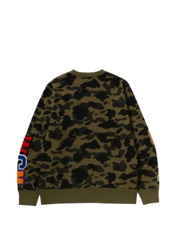 bape sweater man1st camo shark crewneck sweatshirt m - 1l80113011 green 2