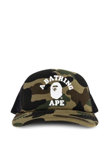 bape cap man1st camo college mesh cap m - 1l80180001 green