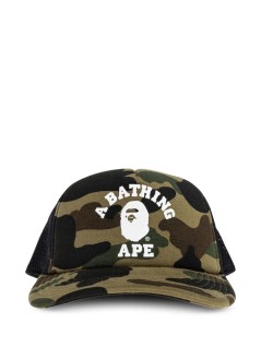 bape cap man1st camo college mesh cap m - 1l80180001 green