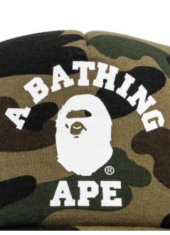 bape cap man1st camo college mesh cap m - 1l80180001 green