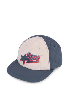 bape cap manbape sta logo quilting cap m - 1l80180006 navy