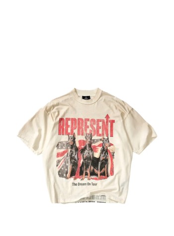 represent camiseta hombre dream on tour t-shirt - mlm100593 washed ecru