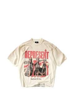 represent camiseta hombre dream on tour t-shirt - mlm100593 washed ecru