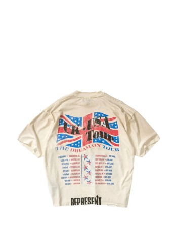 represent camiseta hombre dream on tour t-shirt - mlm100593 washed ecru 2