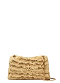 tory burch crossbody mujer kira turnlock straw mini bag - 184121254 254