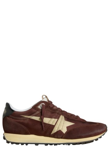 golden goose sneaker manrunning marathon satin upper suede toe leather heel - gmf00683f007841 55661