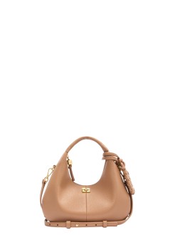 ganni crossbody womanhobo mini grained - c1040004 0sp
